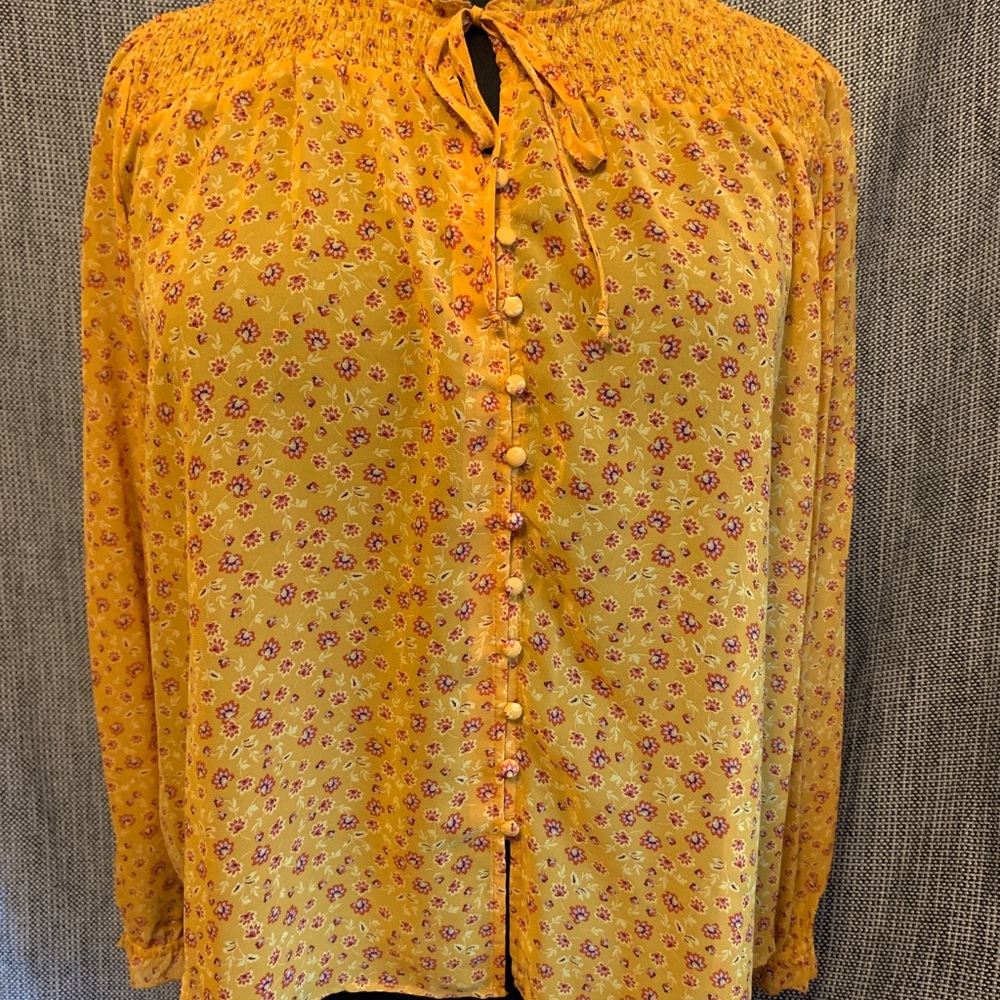 Time and Tru Peasant Top XL